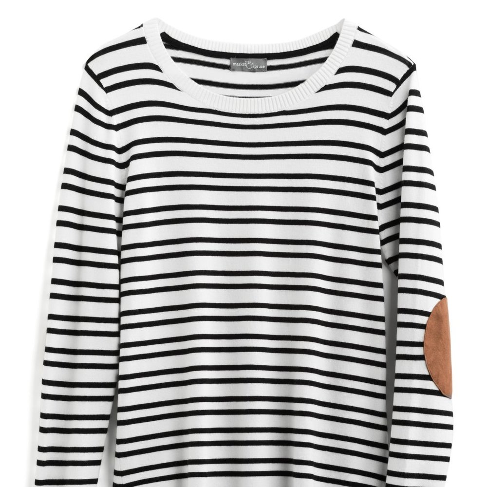 Market & Spruce Aubree Elbow Patch Pullover 2x